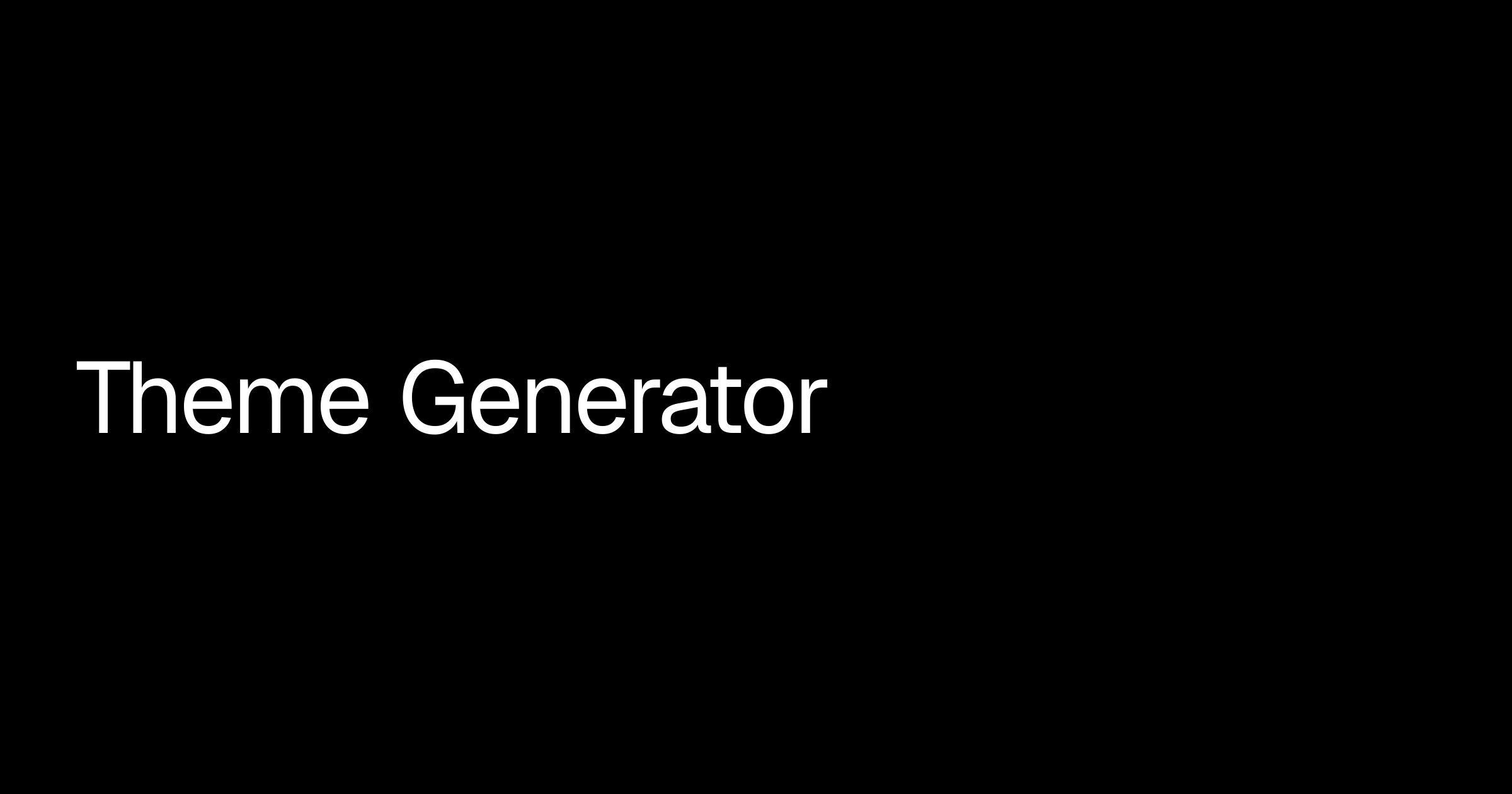 Theme Generator